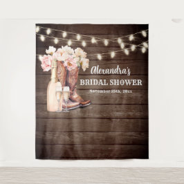 Tapete De Parede Botas de Cowgirl Rústicas Fundo de CHUVEIRO DE NOI