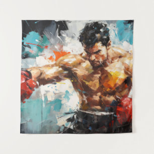 Tapete De Parede Boxer Boxer Sport Painting Abstrato Art Decor