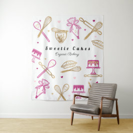 Tapete De Parede Branca e Dourado, cor divertida de Baking e utenss