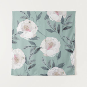 Tapete De Parede Brancos: Bordados Florais.