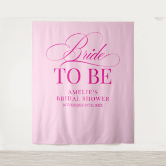 Tapete De Parede Bridal shower Bride to Be backdrop pink