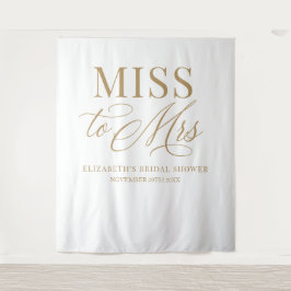 Tapete De Parede Bridal shower elegant Miss to Mrs backdrop