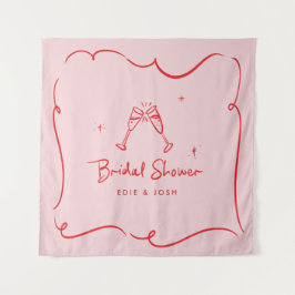 Tapete De Parede Bridal shower modern natural elegant handwritten