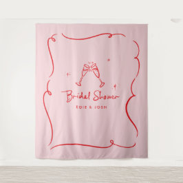 Tapete De Parede Bridal shower modern natural elegant handwritten