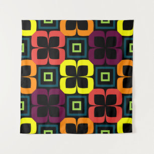 Tapete De Parede Bright seamless pattern with colorful flowers on a
