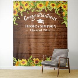 Tapete De Parede Bright Sunflower Rustic Wood Foto Booth Backdrop
