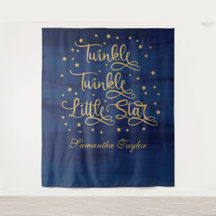 Tapete De Parede Brilho Brilho Estrela Pequena Naval Dourado Lantej