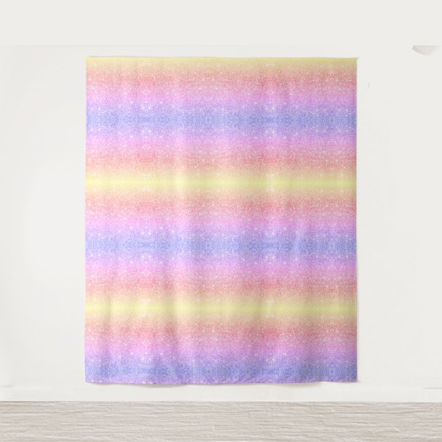 Tapete De Parede Brilho de Arco-íris Pastel (Frente)