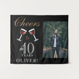 Tapete De Parede Brinde a 40 Anos Vinho Tinto Aniversário de 40 Ano