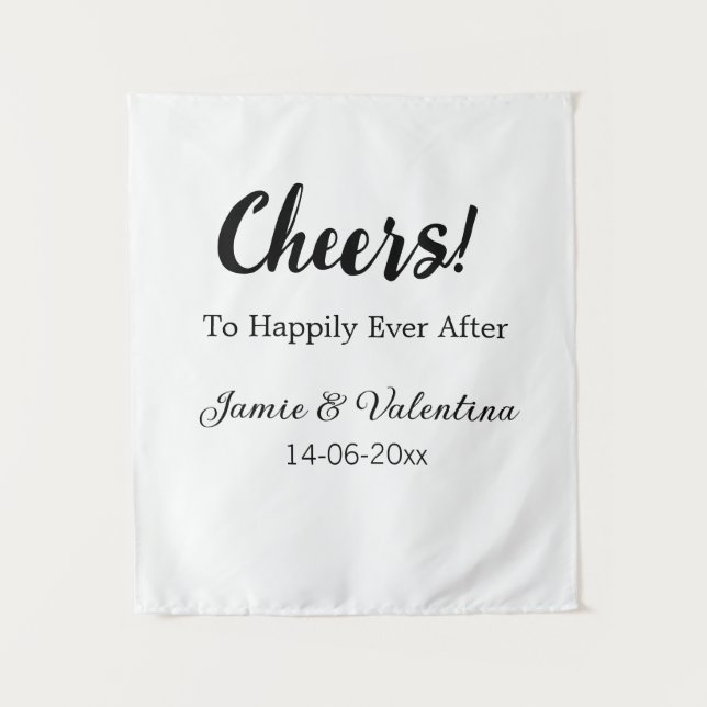 Tapete De Parede Brindemos ao para sempre feliz adicionar nome do c (Frente)