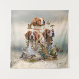 Tapete De Parede Brittany Spaniel, Paixão por Aves