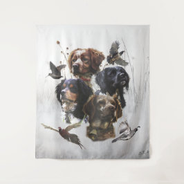 Tapete De Parede Brittany Spaniels , Estação de Caça de Pássaros