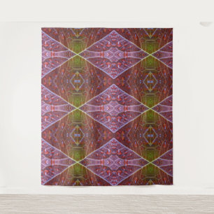 Tapete De Parede Bronze e Folha Verde Ikat 20