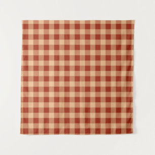 Tapete De Parede Brown Checkered Gingham Pattern