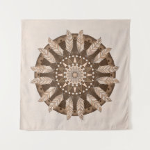 Brown Earth Tones Feather Mandala