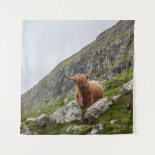 TAPETE DE PAREDE BROWN OX ON MOUNTAIN