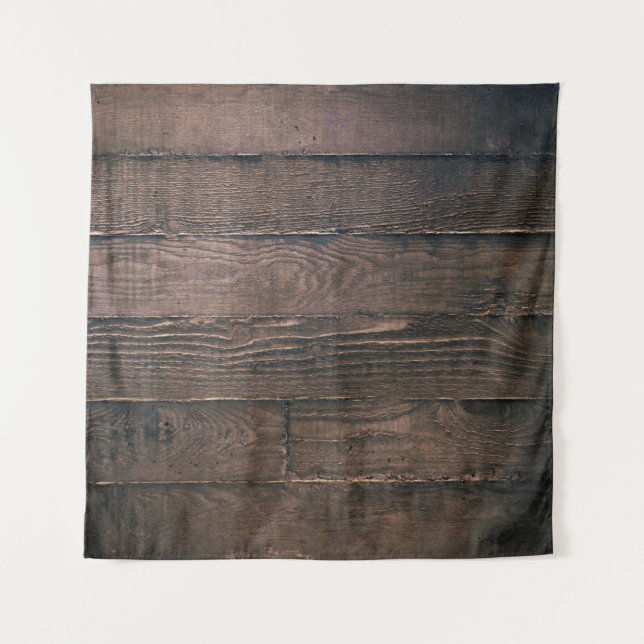 Tapete De Parede Brown wooden boards (Frente)