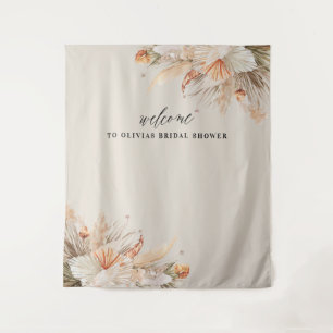 Tapete De Parede brunch e champanhe Chuveiro de noiva grama pampas