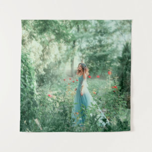 Tapete De Parede Brunette Princess: Aquarela Floresta Fada