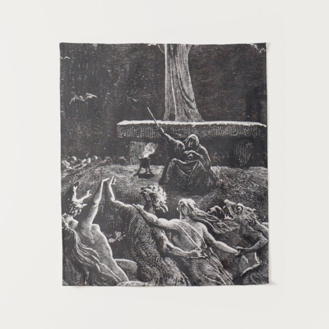 Tapete De Parede Bruxas Dançando No Sabá (Frente)