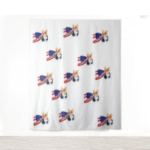 Buldogue francês com bandeira dos EUA