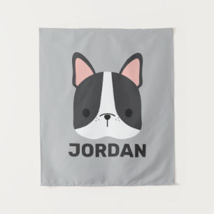 Tapete De Parede Bulldog Francês Bonito com Nome Personalizado