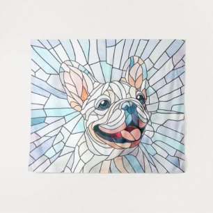 Tapete De Parede Bulldog Francês - Frenchie - mosaico pastel