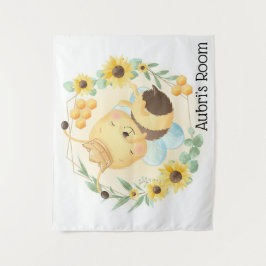 Tapete De Parede Bumble Bee e Girassóis