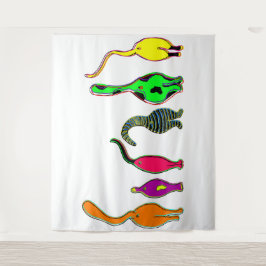 Tapete De Parede Bumbuns Coloridos de Gatos