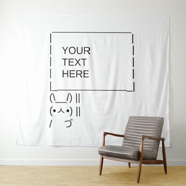 Tapete De Parede Bunny Protest Sign / Customizable ASCII Text Art (In Situ (Horizontal))