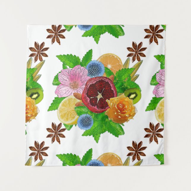 Tapete De Parede buquê de fruta. (Frente)