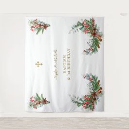 Tapete De Parede Buquês Feriados Gêmeos Batismo do primeiro anivers