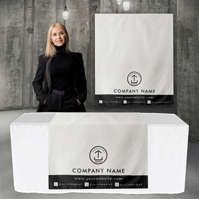 Tapete De Parede Business Table Runner Banner Linen Logo Social  (Business Table Runner Banner Linen Logo Social Tapestry)