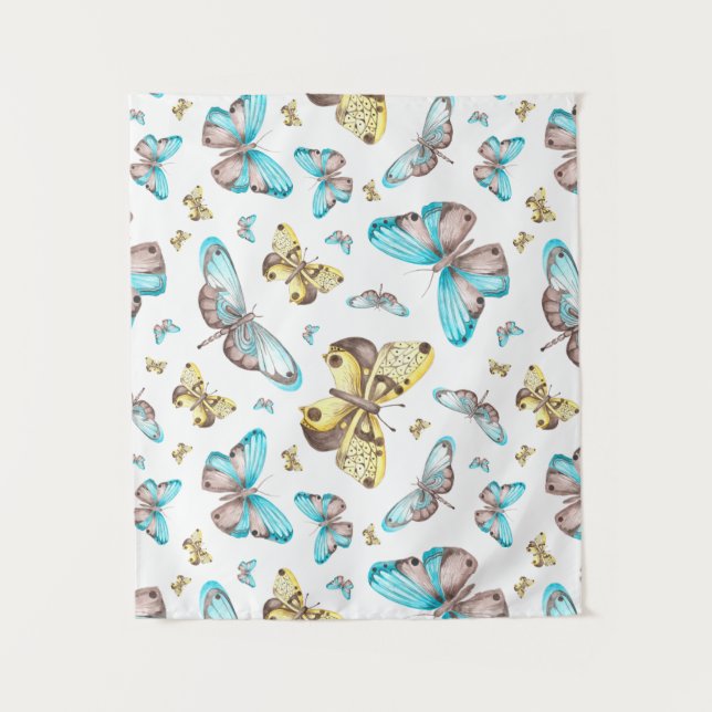 Tapete De Parede Butterfly Art Drawing (Frente)