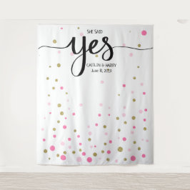 Tapete De Parede Cabine da foto do fundo do noivado