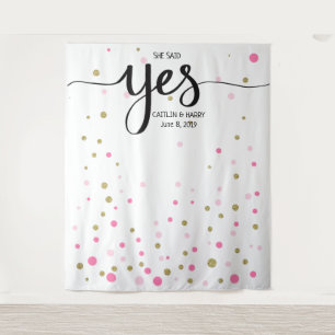 Tapete De Parede Cabine da foto do fundo do noivado