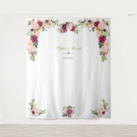 Cabine de Foto Casamento Floral Açafrão Bege Borgo