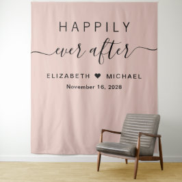 Tapete De Parede Cabine de Foto Happily Ever After Rosa Bege
