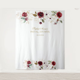 Tapete De Parede Cabine de Fotografia para Festa de Noivado Floral 