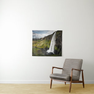 Tapete De Parede Cachoeira Islândia de Seljalandsfoss