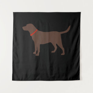 Tapete De Parede Cachorro Chocolate Labrador Cão Silhouette