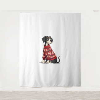 Tapete De Parede Cachorro de Doce de Natal Dane