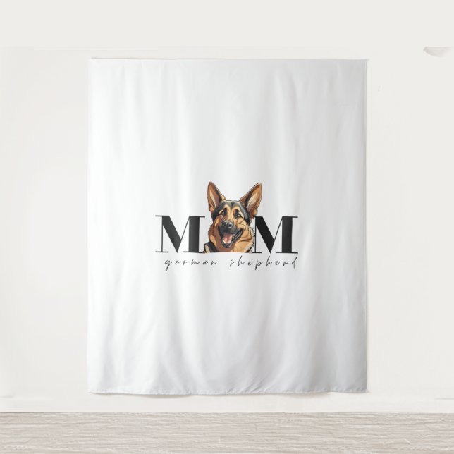 Tapete De Parede Cachorro Mãe GERMAN SHEPHERD DOG Camiseta Clássica (Frente)