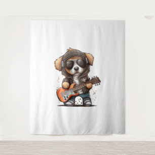 Tapete De Parede Cachorro Roll Rock Puppy (Seis)