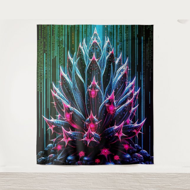 Tapete De Parede Cacto-Azul (Frente)