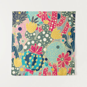 Tapete De Parede Cacto bonito. Padrão perfeito colorido. 