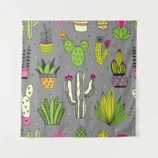 Tapete De Parede Cactos, suculentos: fundo de colheita tropical.