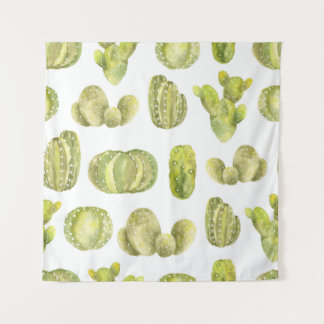 Tapete De Parede Cactus Bonito, Decoração Sem Costura De Aquarela.