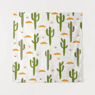 Tapete De Parede Cactus Sand: Estilo Mexicano Sem Olhos.