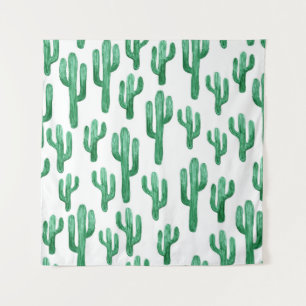 Tapete De Parede Cactus watercolor: ilustração desenhada à mão